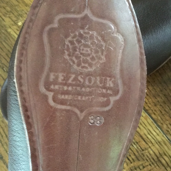 New leather babouche slides from Morocco - Picture 7 of 8